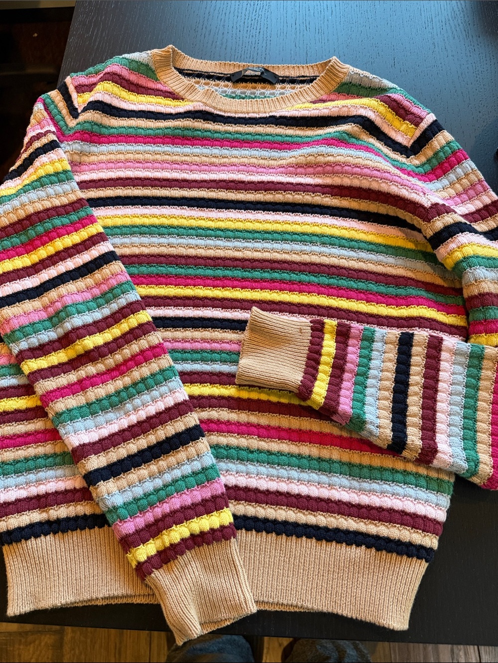 Multicolor Striped Crewneck Sweater - Men's
